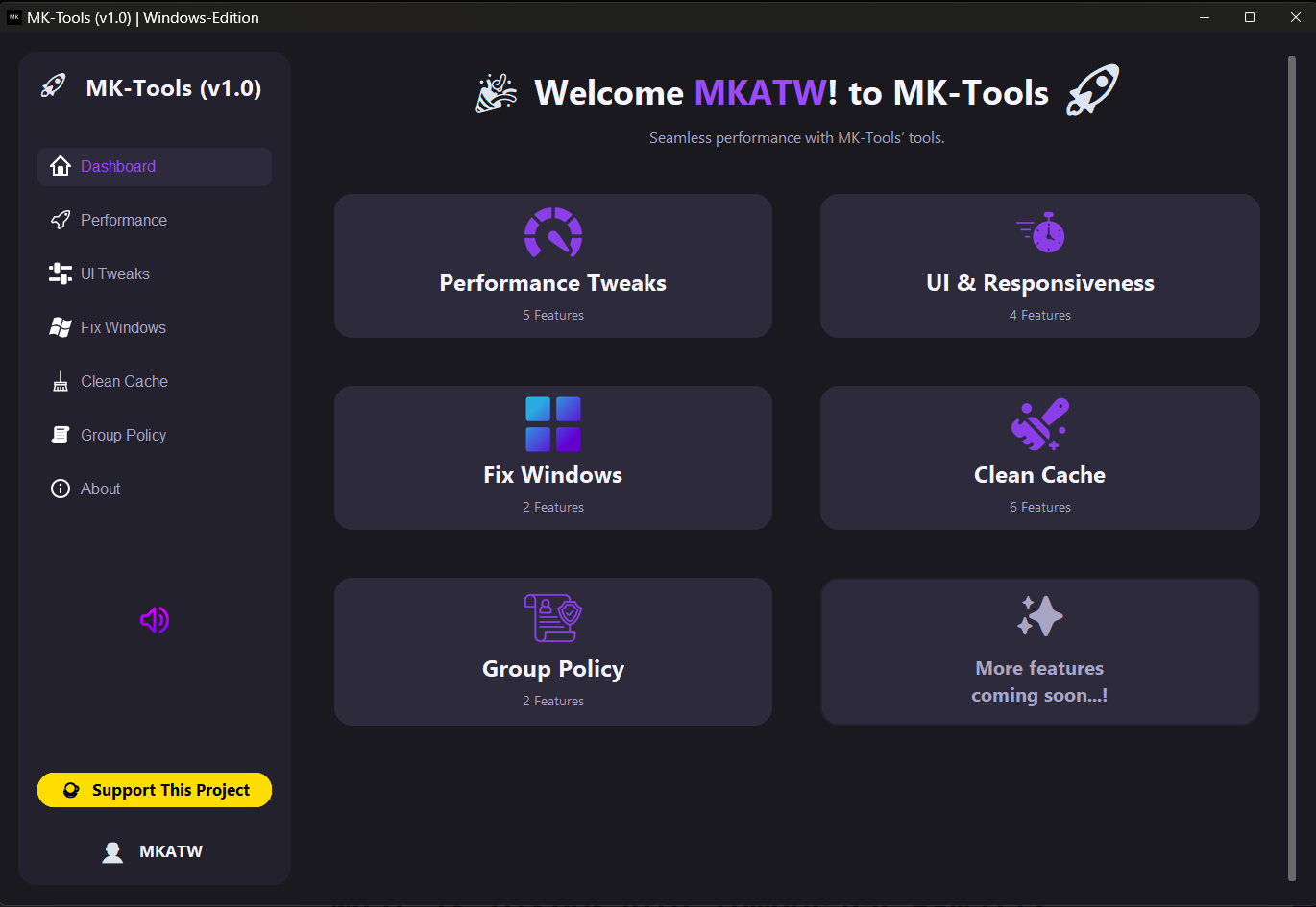 MK-Tools Application Screenshot